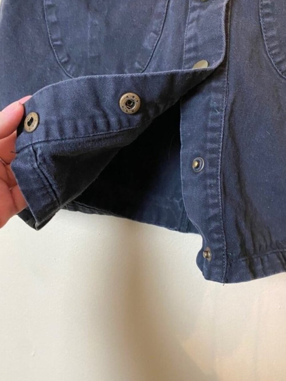 black denim button down mini skirt xs - Picture 2 of 3